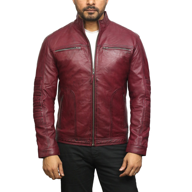 Leather Jacket Mens | Real Soft Cowhide Leather Jacket For Men