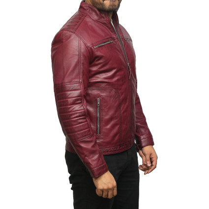 Men’s Tan Leather Jacket - Liam