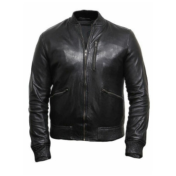 Leather Bomber jacket Mens | Real Soft Nappa Lamb Leather Jacket For Men