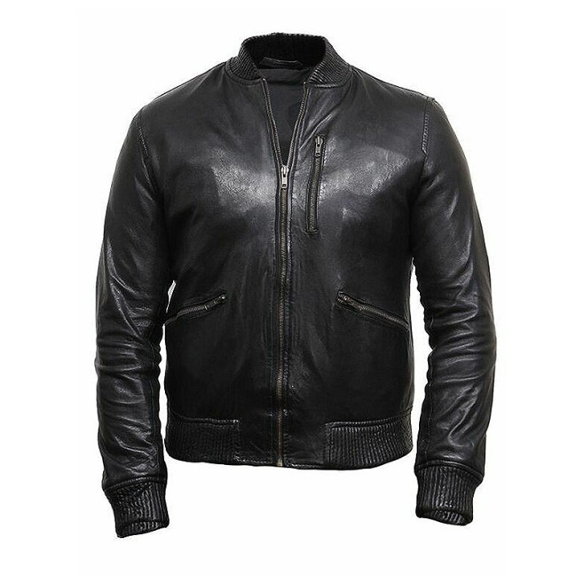 Leather Bomber jacket Mens | Real Soft Nappa Lamb Leather Jacket For Men
