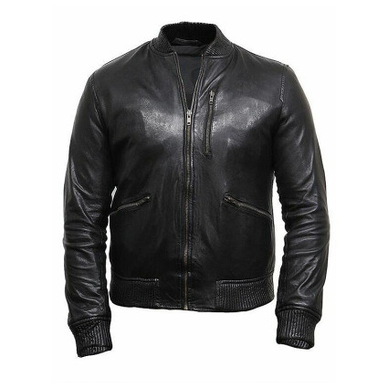 Leather Bomber jacket Mens | Real Soft Nappa Lamb Leather Jacket For Men