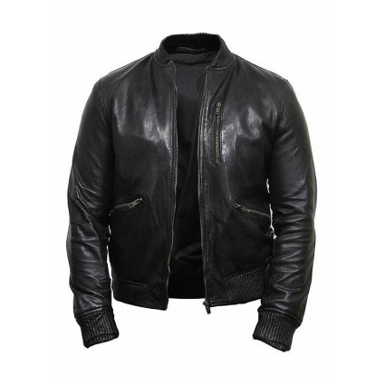 Leather Bomber jacket Mens | Real Soft Nappa Lamb Leather Jacket For Men