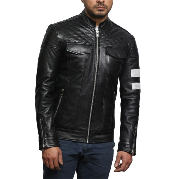 Leather Jacket Mens | Real Soft Nappa Lamb Leather Jacket For Men Distressed