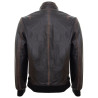 Leather Bomber Jacket Mens | Real Soft Nappa Leather Jacket Vintage 