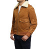 Leather Bomber Jacket Mens | Real Suede Goat Leather Jacket