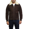 Leather Bomber Jacket Mens | Real Suede Goat Leather Jacket