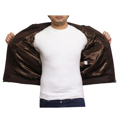 Leather Bomber Jacket Mens | Real Suede Goat Leather Jacket