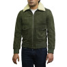 Leather Bomber Jacket Mens | Real Suede Goat Leather Jacket