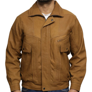 Leather Bomber Jacket Mens | Real Soft Nappa Leather Jacket