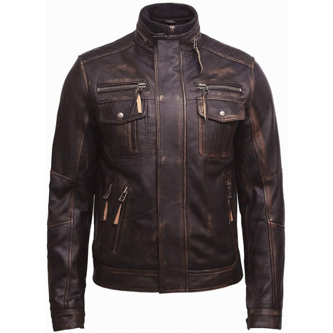 Leather Jacket Mens | Real Soft Nappa Lamb Leather Jacket For Men Vintage