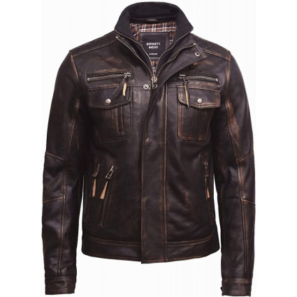 Leather Jacket Mens | Real Soft Nappa Lamb Leather Jacket For Men Vintage