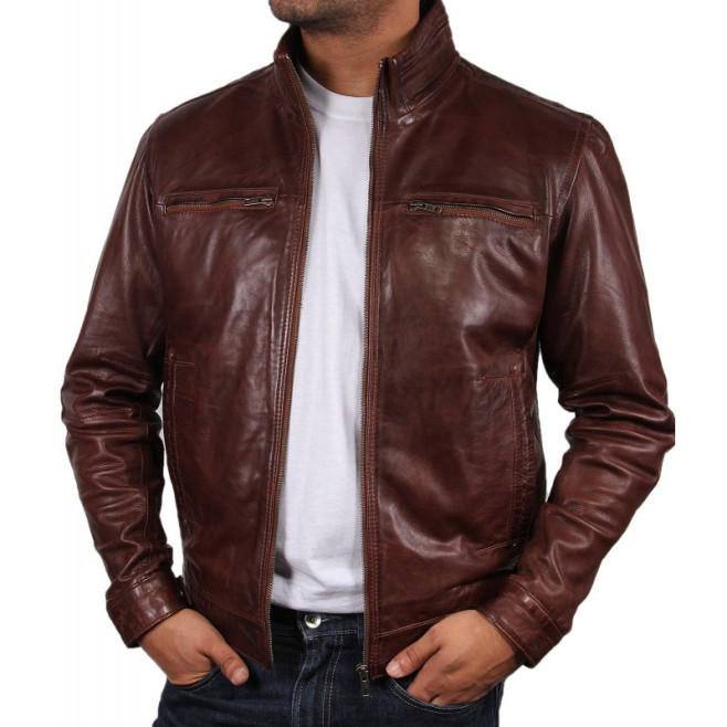 Leather Jacket Mens | Real Soft Nappa Lamb Leather Jacket For Men