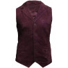Mens Leather Waistcoat From Smooth Exclusive Goat Suede Classic Smart Black Leather Waistcoat