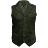 Mens Leather Waistcoat From Smooth Exclusive Goat Suede Classic Smart Black Leather Waistcoat
