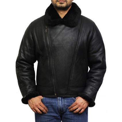 leather-bomber-sheepskin-shearling-jacket Mens-b3-aviator-flying