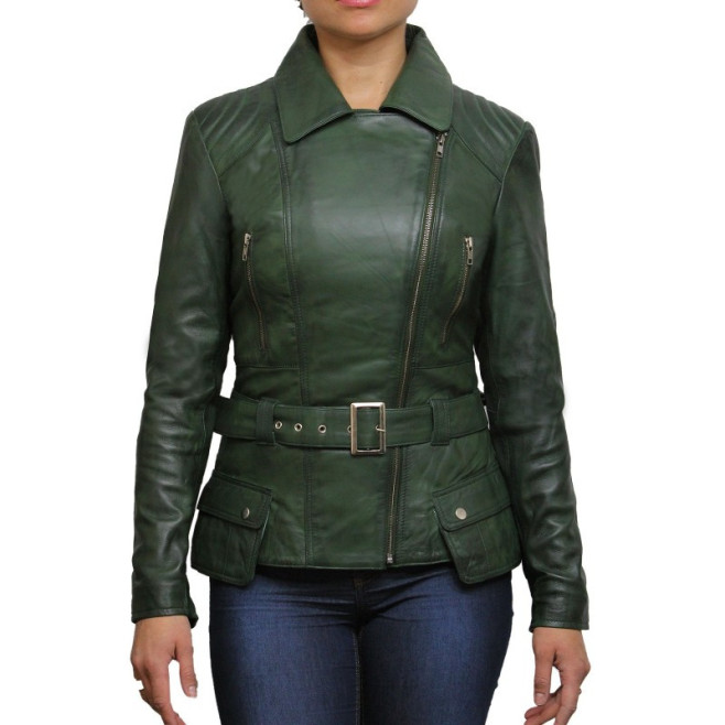 Leather Jacket Womens | Real Lamb Nappa Long Leather Jacket For Women