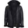 Men's Aviator Real Shearling Sheepskin Leather Bomber Flying Jacket