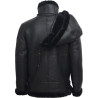 Men's Aviator Real Shearling Sheepskin Leather Bomber Flying Jacket