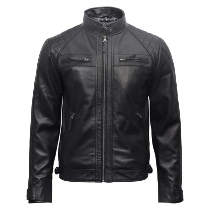 Leather Jacket Mens | Real Soft Nappa Lamb Leather Jacket For Men Distressed