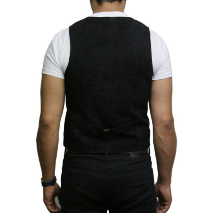 Mens Leather Tan Smart Waistcoat