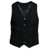 Mens Leather Burgundy Smart Waistcoat