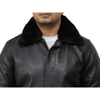 Men's Black Biker Jacket-Albert