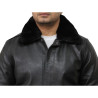 Men's Black Biker Jacket-Albert