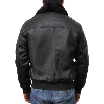 Men's Black Biker Jacket-Albert