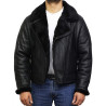 leather-bomber-sheepskin -shearling-jacket Mens-b3-aviator-flying