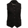 Mens Leather Waistcoat From Smooth Exclusive Goat Suede Classic Smart Green Leather Waistcoat