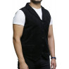 Mens Leather Waistcoat From Smooth Exclusive Goat Suede Classic Smart Burgundy Leather Waistcoat