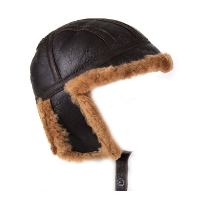 100% Sheepskin Aviator Pilot Hat 