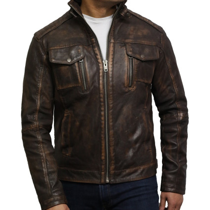 Genuine lambskin leather jacket for male toronto