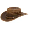 Cowboy Aussie Real Leather Hat Australian Black Western Outback Bush Hat