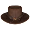 Cowboy Aussie Real Leather Hat Australian Black Western Outback Bush Hat