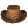 Cowboy Aussie Real Leather Hat Australian Black Western Outback Bush Hat