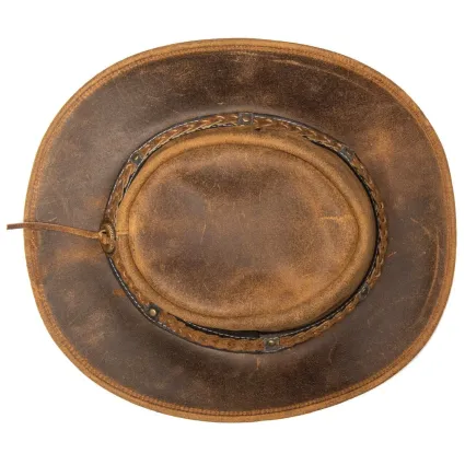 Cowboy Aussie Real Leather Hat Australian Black Western Outback Bush Hat