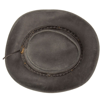 Cowboy Aussie Real Leather Hat Australian Black Western Outback Bush Hat