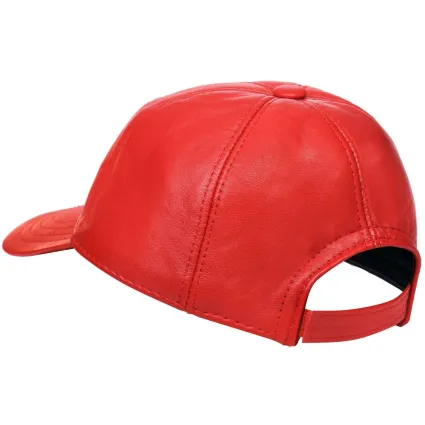 Mens Womens Real Nappa Leather Adjustable Golf Snapback Plain Baseball Cap Hat