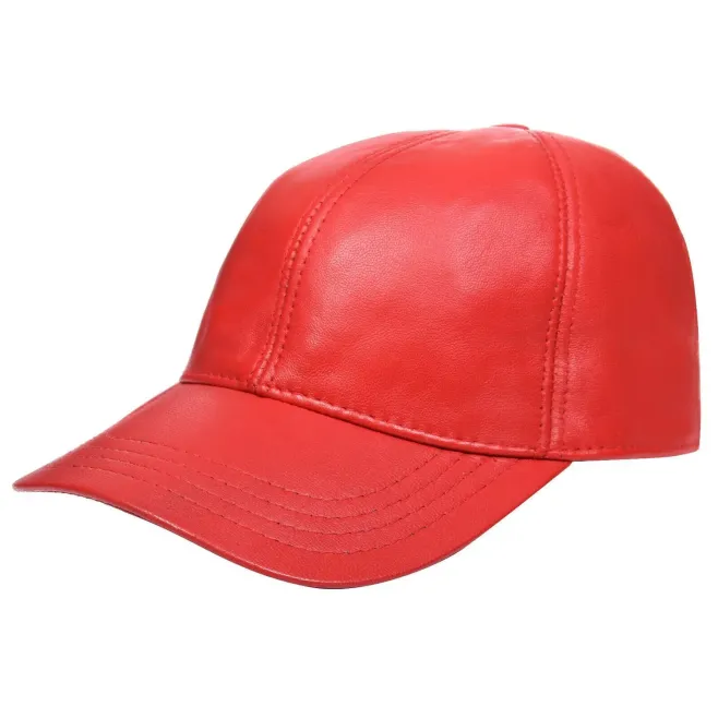 Mens Womens Real Nappa Leather Adjustable Golf Snapback Plain Baseball Cap Hat