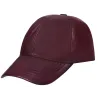 Mens Womens Real Nappa Leather Adjustable Golf Snapback Plain Baseball Cap Hat