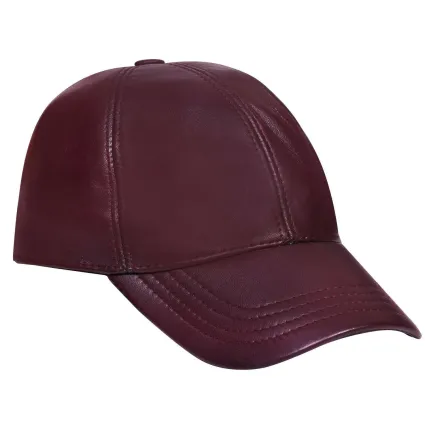 Mens Womens Real Nappa Leather Adjustable Golf Snapback Plain Baseball Cap Hat