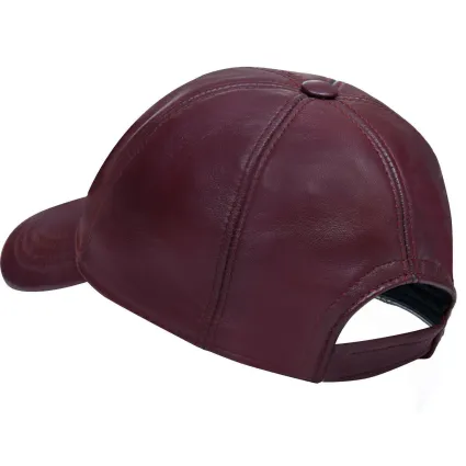 Mens Womens Real Nappa Leather Adjustable Golf Snapback Plain Baseball Cap Hat