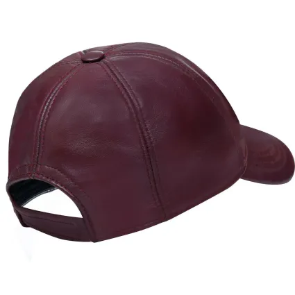 Mens Womens Real Nappa Leather Adjustable Golf Snapback Plain Baseball Cap Hat