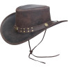 BRANDSLOCK Cowboy Hat Women Men Real Leather Western Style Wide Brim Cowgirl Hat Shapeable Lightweight Handcrafted Durable