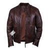 Men's Leather Biker Jacket - Calvin