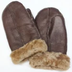 Handmade Genuine Shearling Sheepskin Leather Winter Gloves,Mittens