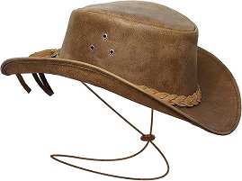 Vintage Leather Cowboy Aussie Western Hat