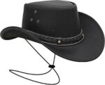 Unisex håndlaget lettvekts cowboyhatt i westernskinn