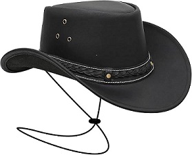 Unisex Handcrafted Lightweight Western Leather Cowboy Hat